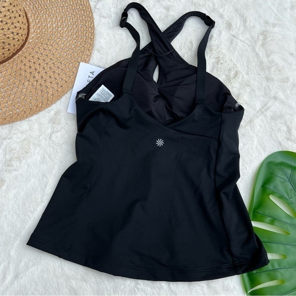 Athleta Black Crossed Tankini Swim Top - Picture 5 of 9
